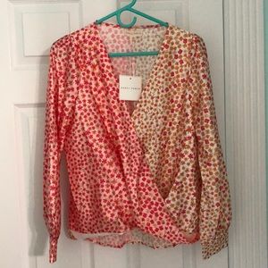 Long sleeve top with flowers